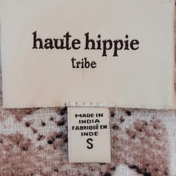 Haute Hippie Tribe Harper Snake Print Semi-Sheer Long Sleeve Blouse - Size S - Picture 11 of 14